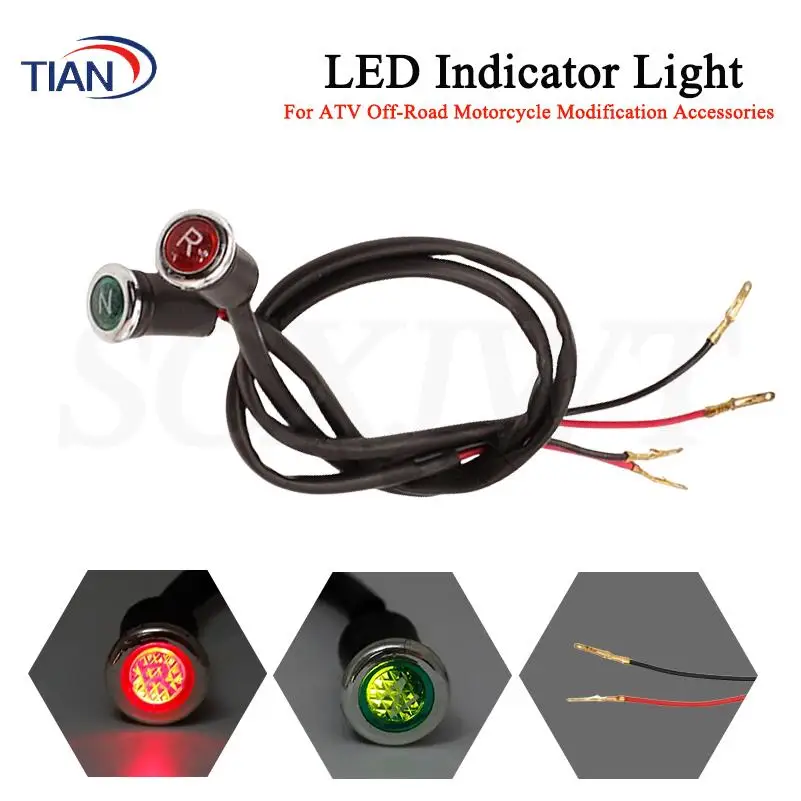 New Neutral Reverse Motorcycle N/R Light Indicator ATV Light Gear For 50cc 110cc 125cc 150cc 200cc 250cc