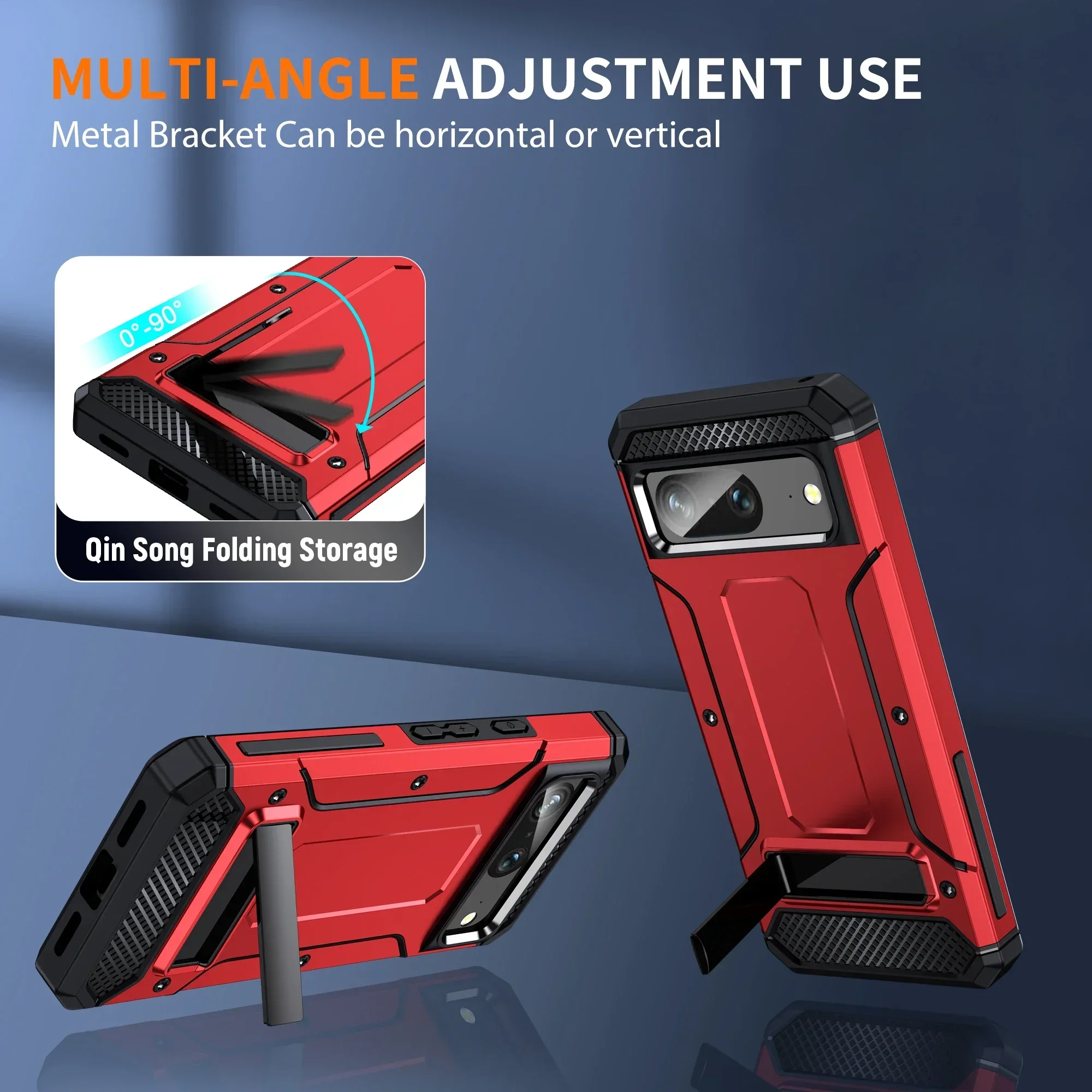 RapDuty-Coque de protection robuste antichoc avec support, étui pour Google Pixel 8 Pro, 8Pro, 7 Pro, 7A