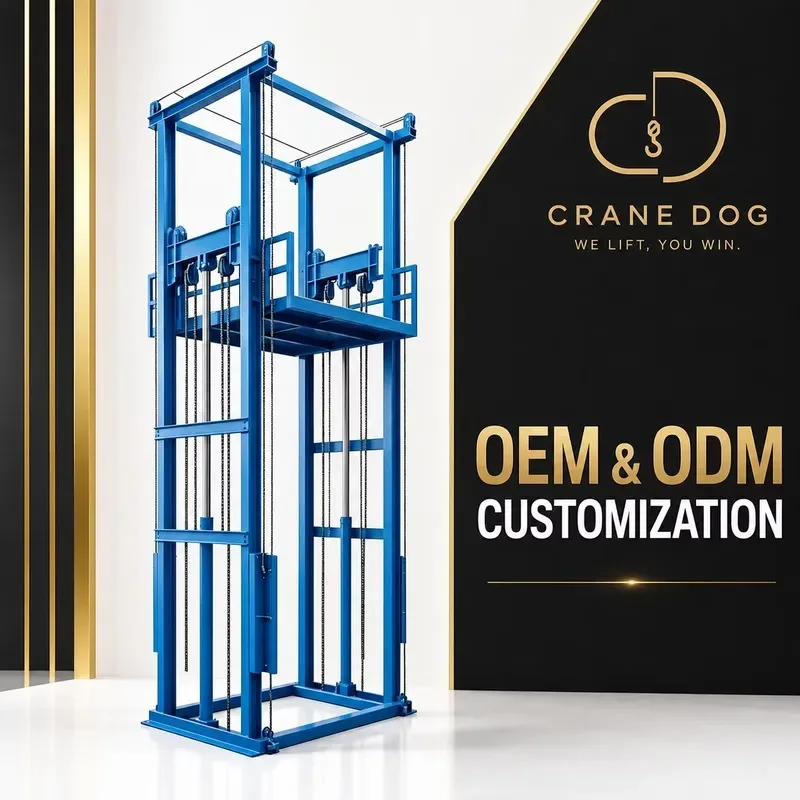 for CE Certified Rail Type Hydraulic Cargo Elevator Fixed Vertical Lift 5m Height Efficient Material Handling