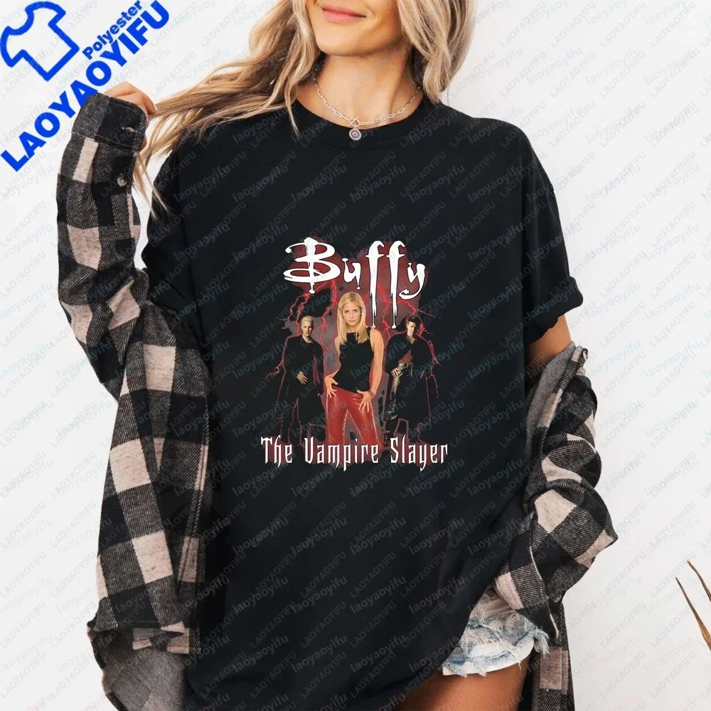 Buffy The Vampire Slayer Summer Casual Trendy Multi-Purpose Short-Sleeved Men's and Women's Round-neck T-Shirt