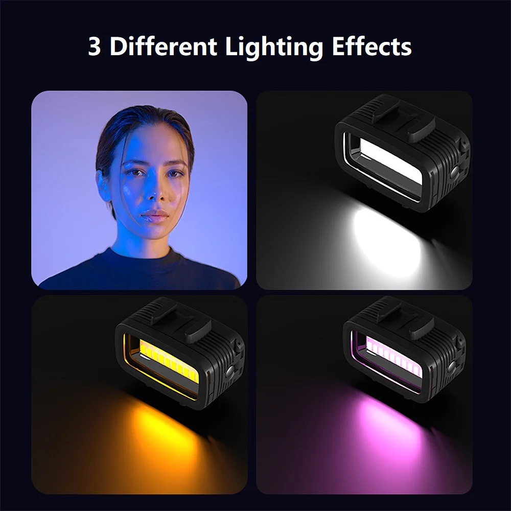 Mcoplus 40m/130ft Impermeabile Subacquea immersione LED luce di riempimento fotografia luce per Canon Nikon GoPro 10 9 8 6 5 4 action Camera