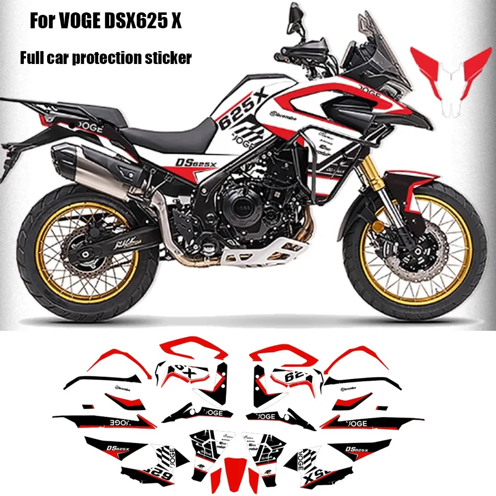 Ds 625X 2025 Full Car Flower Version Waterproof Decoration For Loncin Voge Ds625X Stickers Anti Scratch Motorcycle Pattern Decal