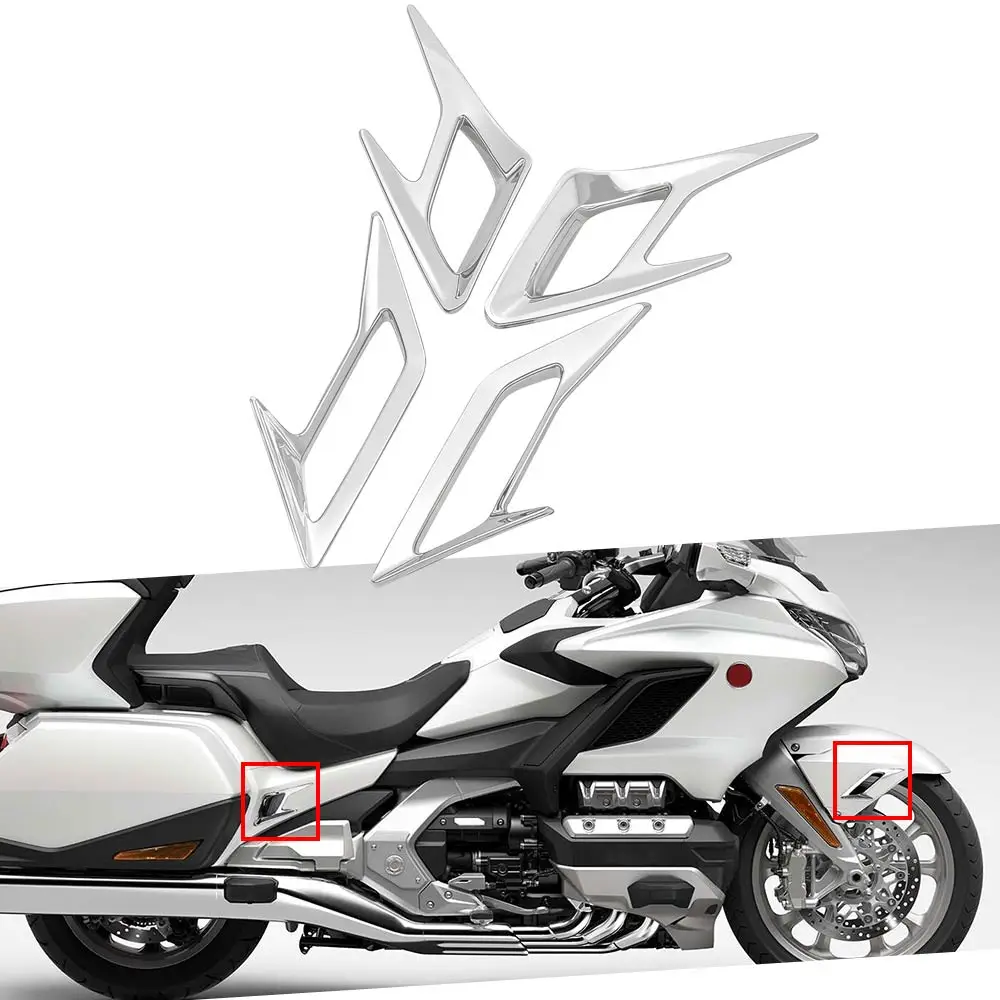 

Brand New Front Rear Fender Vent Decoration Trims Fit For Honda Gold Wing Dct Tour Tour Airbag Dct Tour Dct 2018-2025 Abs Chrome