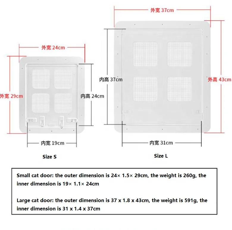 Pet Screen Door 2023 Upgrade Cat Door Inside Opening Sturdy and Anti-Falling for Sliding Door