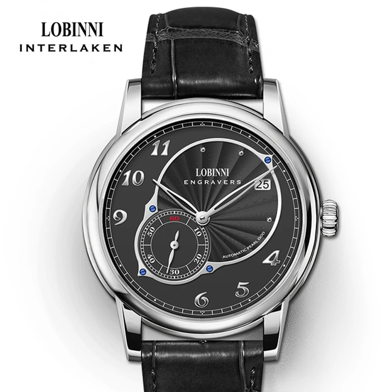 LOBINNI High Quality Micro-Rotor Super Thin Movement Men Watches Automatic Mechanical Watches Sapphire Galss Waterpoor Watches