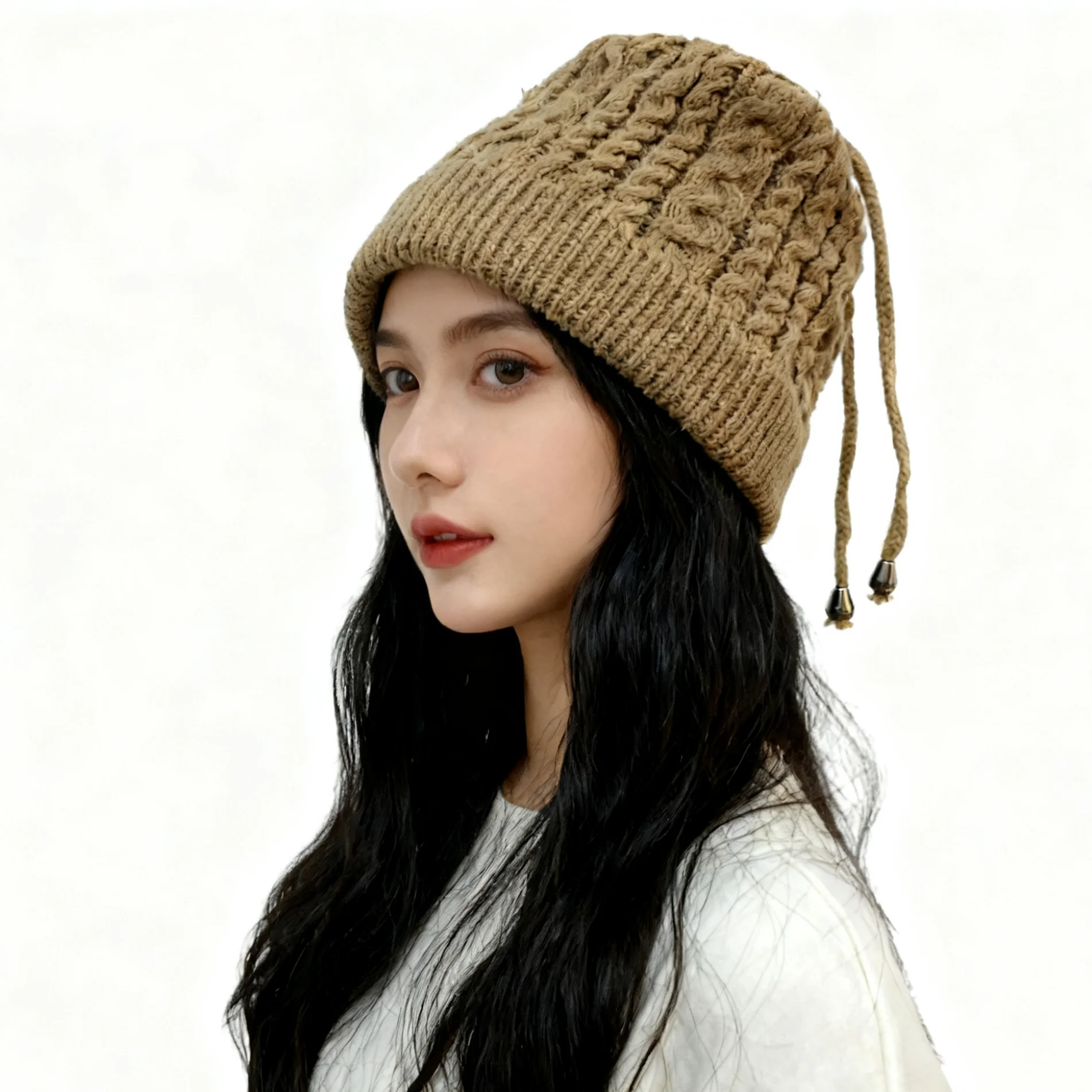 Mehrzweck-Set mit gestrickter Wintermütze und Schal | Warme Thermo-Mütze, Halswärmer, Ski-Gesichtsbedeckung für Damen und Herren, Outdoor, kaltes Wetter – Detail 25