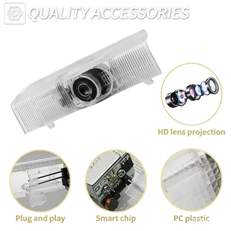 2 Stück LED-Autotür-Willkommenslichter Projektor-Höflichkeitslampe Zubehör für Navara D23 2015-2022 2016 2017 2018 2019 2020 2021 – Detail 3