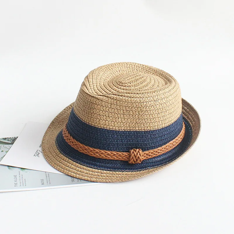 2024 Summer Fallow Fashion Slock Sunshade Hat Spring and Summer  Beach Straw Hat  Gentleman Outdoor Sun Cap Jazz Hat