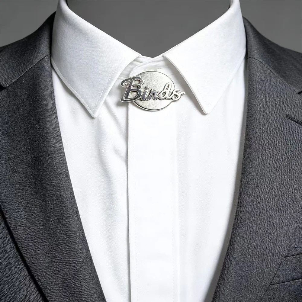 Fashion Shirt Button Stainless Steel Custom Collar Button Simple and High-End Turtle Button Groom's Wedding Suit Shirt Button