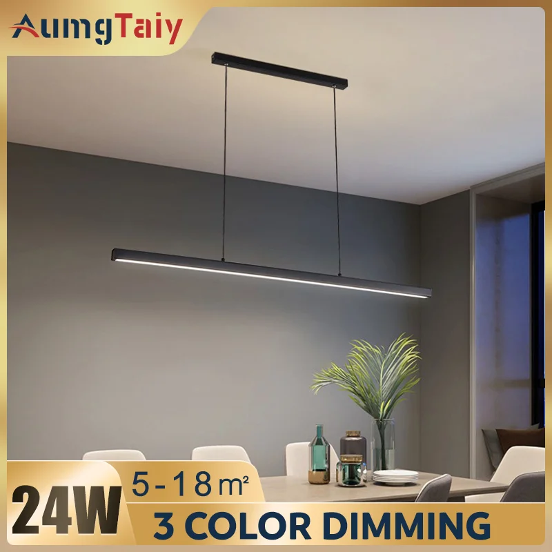 Dining hanging Chandelier Modern Strip Pendant Light For Kitchen Office Bedroom Hang Light Home Décor Lighting Fixtures