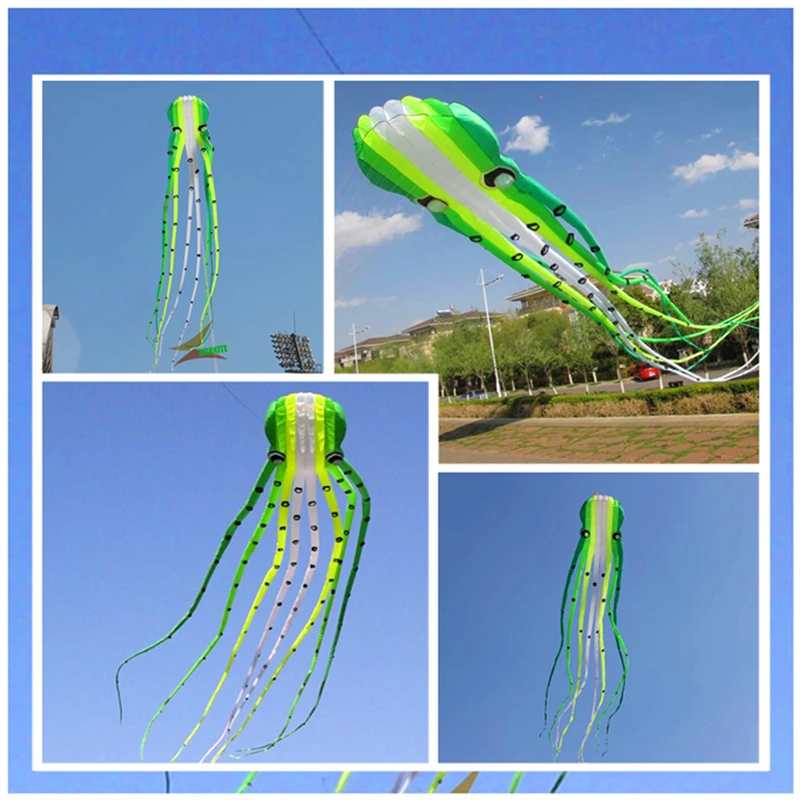 free shipping 23m octopus kite for adults kite professional kites factroy soft power kites Inflatable toys jelly fish kite fun