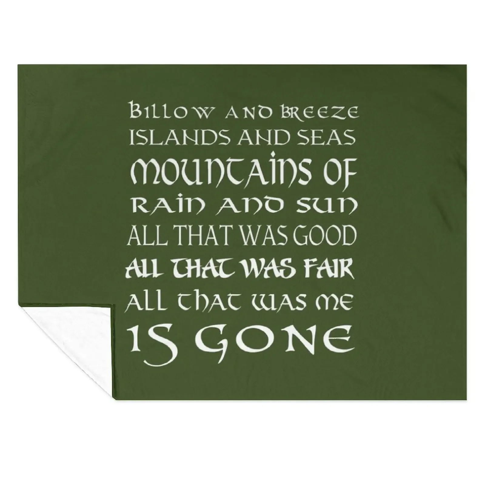 

Outlander Typography Song Quote Throw Blanket Decorative Sofas Decoratives Flannels Hairy Blankets