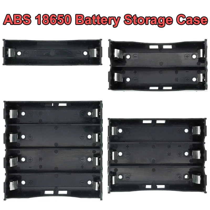 DIY ABS 18650 Power Bank Cases 1X 2X 3X 4X 18650 Battery Holder Storage Box Case 1 2 3 4 Slot Batteries Container With Hard Pin
