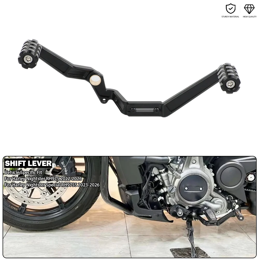 Image of Einstellbarer Fuß-Fersen-/Zehenschalthebel mit Schalthebel-Kit für Harley Nightster RH975 Special RH975S Sportster S RH1250S 2022-2026