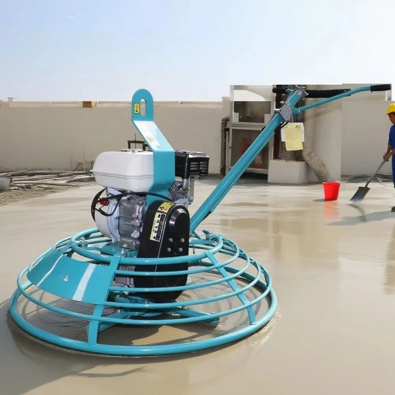 Concrete Power Trowel to Floating the Floor Concrete Finishing Power Trowel Road Machine