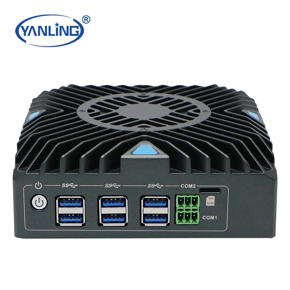 Yanling 4 LAN Mini Router With Firewall Core I3-10110U Industrial PC Fan Embedded Computer Stock