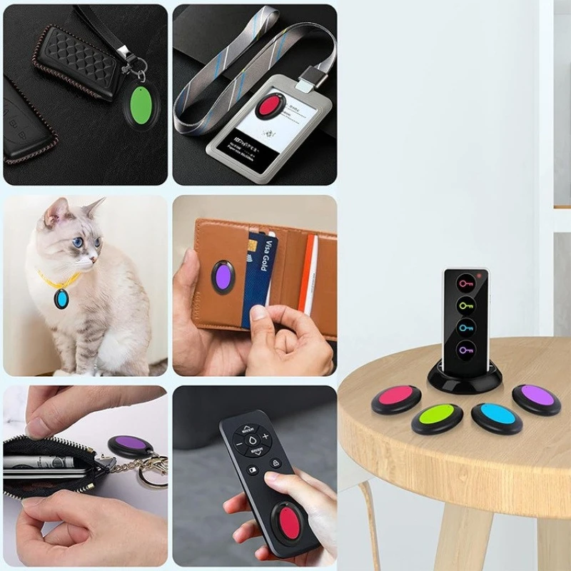 Wireless Key Finder, Smart Item Tracker with Phone App, Anti-Loss Locator for Keys Wallet Bag