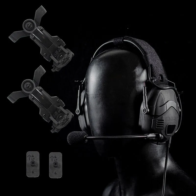 Tactical Bluetooth Noise Reduction Headset for OPS Core ARC and Wendy M-LOK Helmet Hunting Shooting Rechargeable Tuning