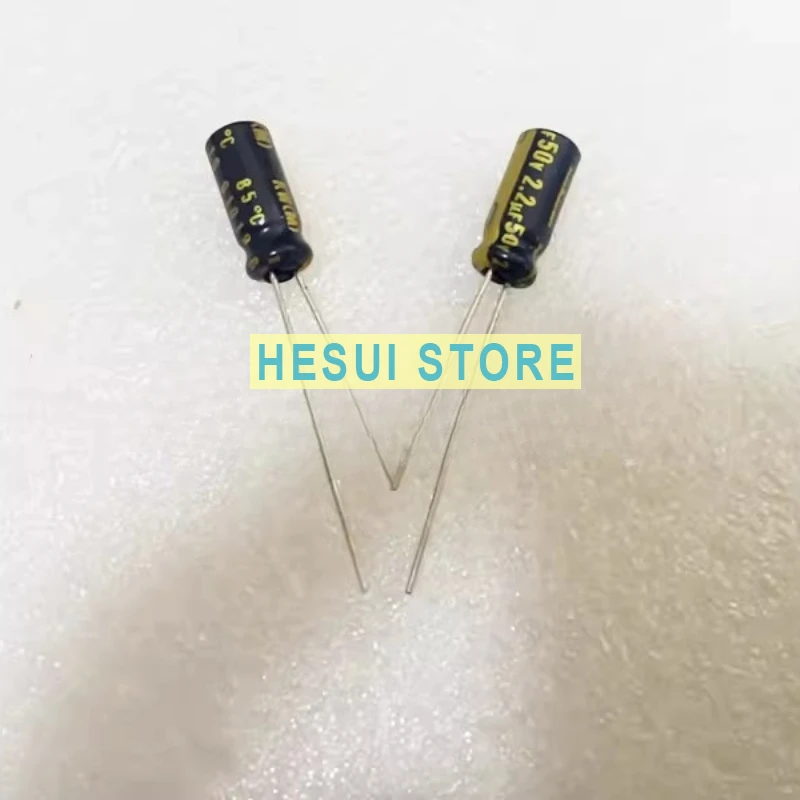 

10 шт. аудиофильских электролитических конденсаторов 50В 2.2мкФ 5X11 KW черно-золотые оригинальные конденсаторы NICHICON