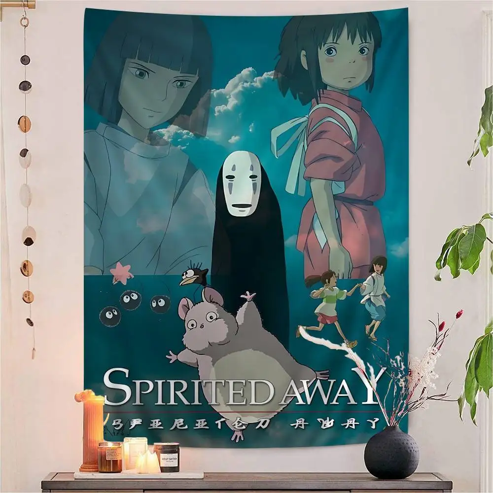 Ghibli Miyazaki Hayao S-Spirited Classic Colorful Tapestry Wall Hanging Bohemian Wall Tapestries Mandala Wall Hanging Sheets