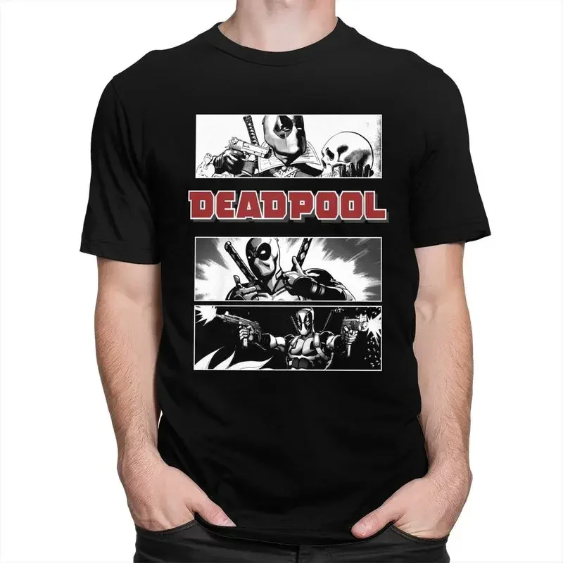 Deadpool Poet Boxes Tshirts for Men Short Sleeves Casual T Shirt Novelty T-shirts Fitted Soft Cotton Tees Gift Idea