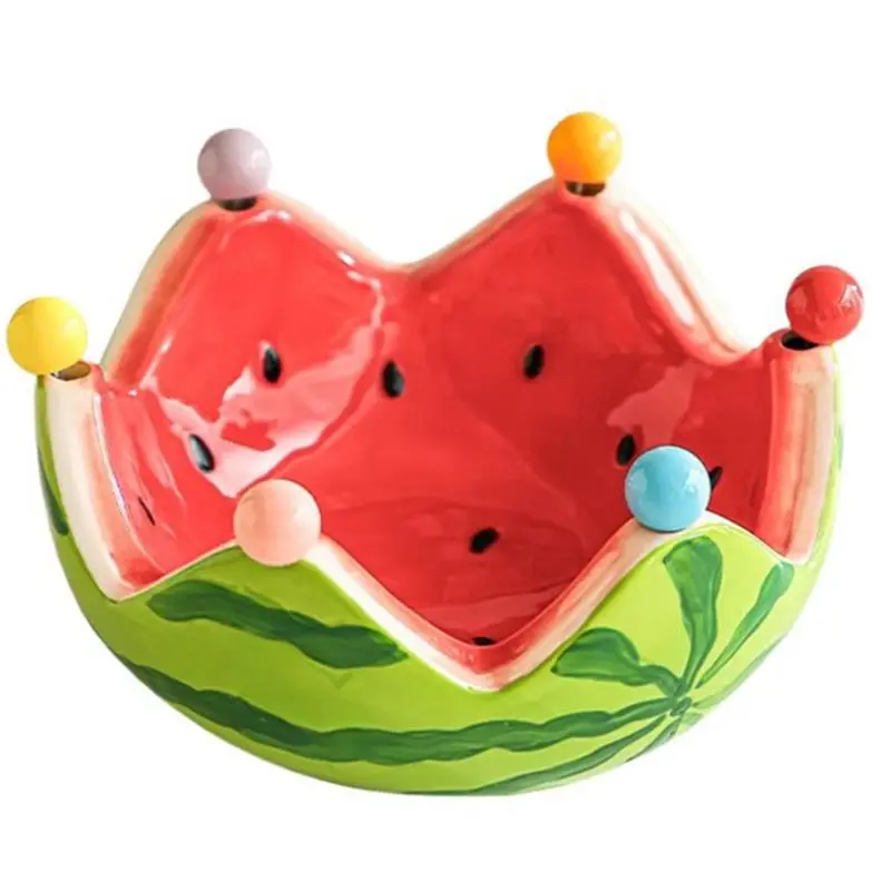 

CHCH Large Capacity Watermelon Fruit Plate Matching Forks Snack Tray For Various Fruit Snacks Presentation
