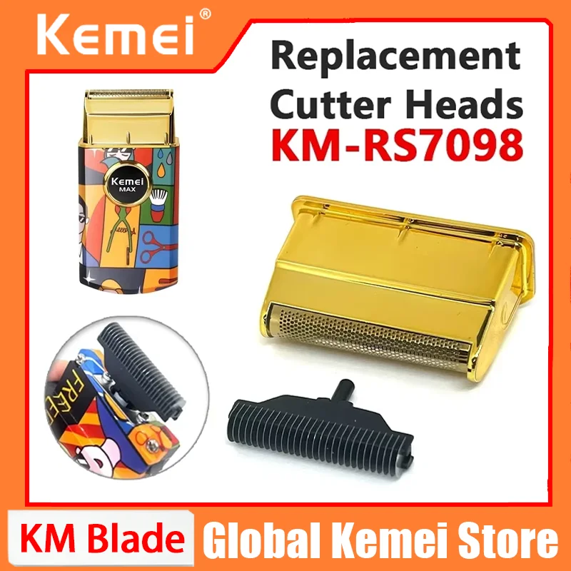 

Replacement Blade set For Kemei KM-RS7098 Hair Clipper Blade Barber Cutter Head For Electric Hair Trimmer Cutting Replacement