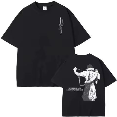 Japanese Anime Jujutsu Kaisen Fushiguro Toji Graphic T-shirt Men Fashion Oversized T Shirts Male Manga Fashion Tshirt Tops