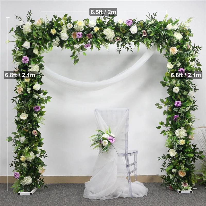 Wedding Decoration Customized Artificial Flowers Romantic Marriage Backdrop Decoration Flower Row Ball Wall for Arch Stand Decor