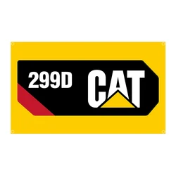 90x150cm Caterpillars 299D Engineering Machine Flag Polyester Printed Banner Garage or Farm For Decoration