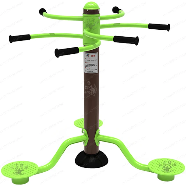 Outdoor three-body waist twist station fitness equipment