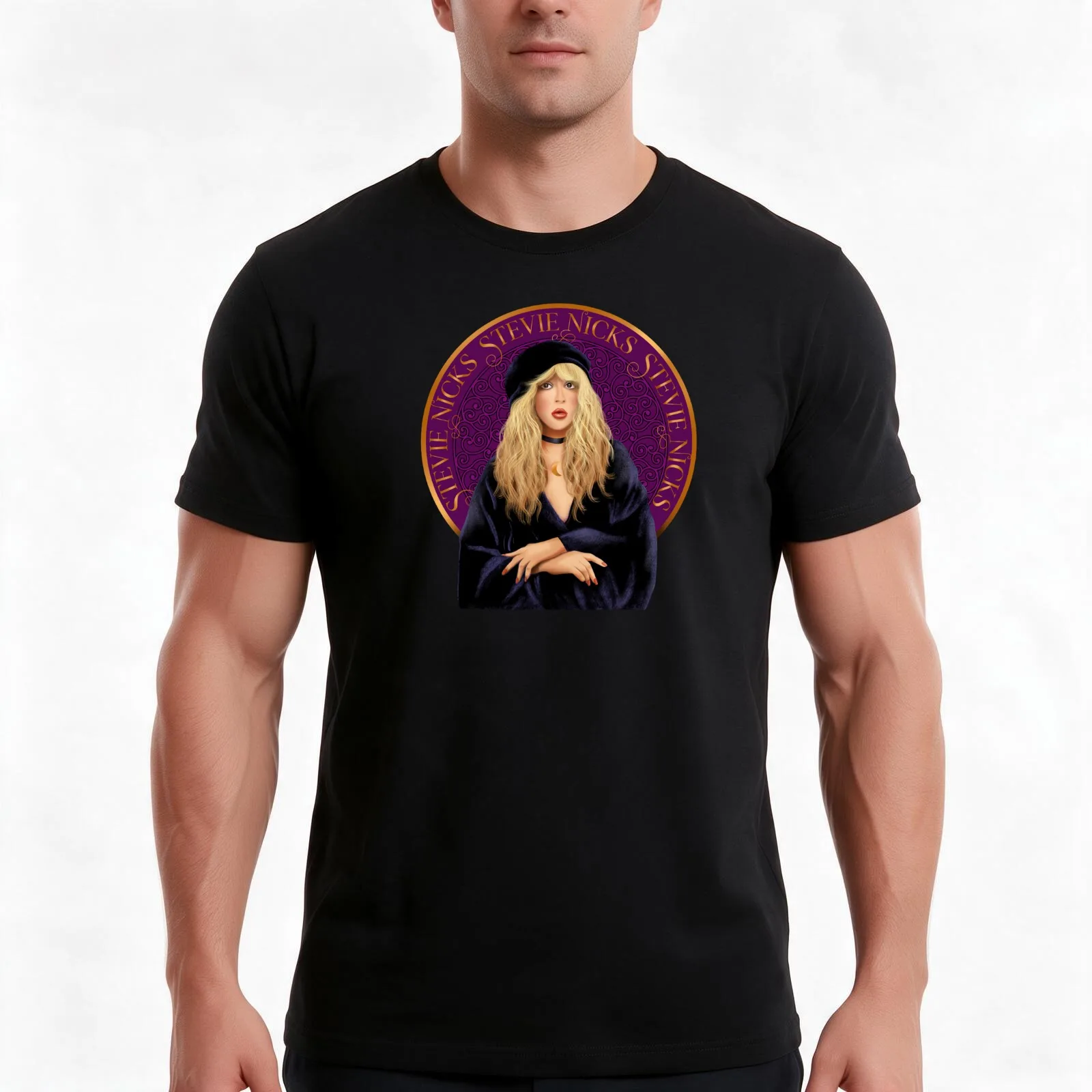 Stevie Nicks Celestial Tarot High Priestess T-Shirt Summer Casual Cotton Tee Oversized Streetwear Tops Vintage Graphic Print