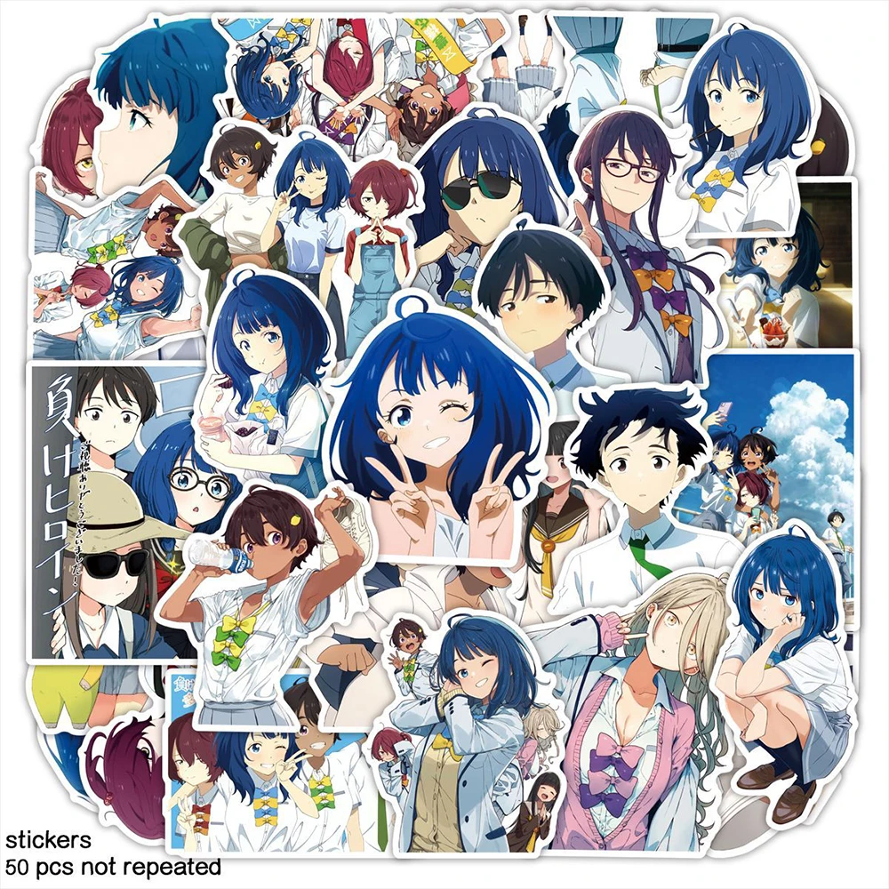 

10/30/50pcs Kawaii Girl Yanami Anna Too Many Losing Heroines Anime Stickers Cartoon Decal DIY Scrapbook Phone Luggage Stationery