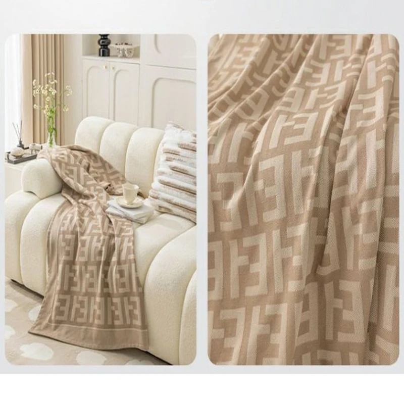 Nap Blanket Shawl Towel Aviation Blanket of Air Conditioning For Summer Thin Blanket For Office Sofa Room