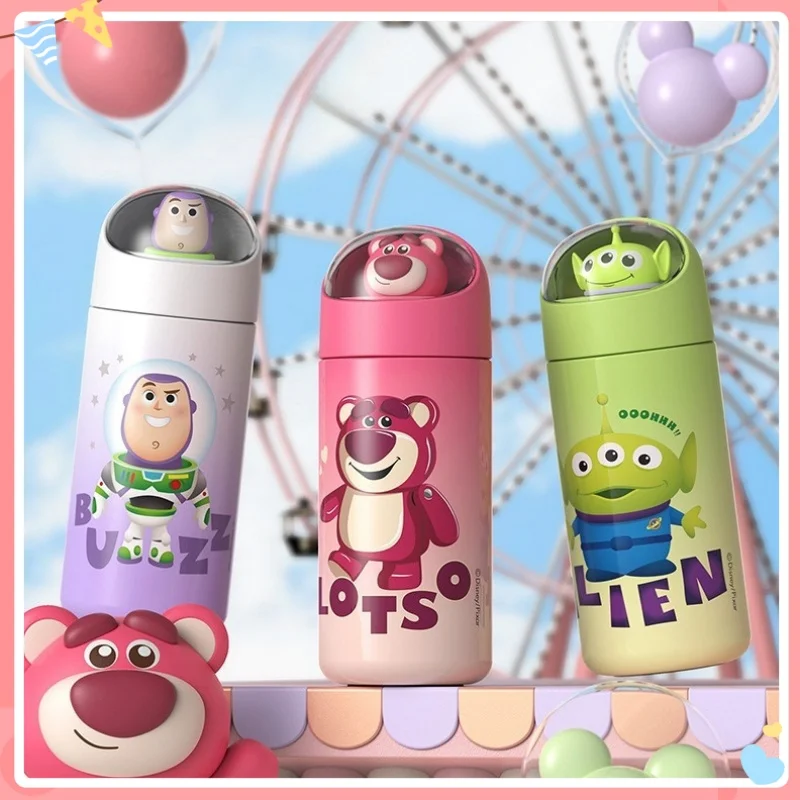 Cute Strawberry Bear Warm Cup Buzz Lightyear San Yan Zai Space Capsule Series Cartoon Water Cup Christmas And New Year Gift