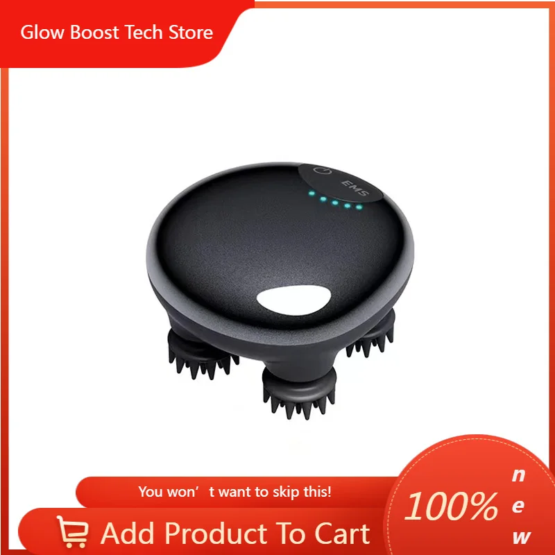 

NYSmart Library Mini Rechargeable Electric Head Massager Waterproof Vibrating Scalp Care Massage Machine Relaxation Stress Relie