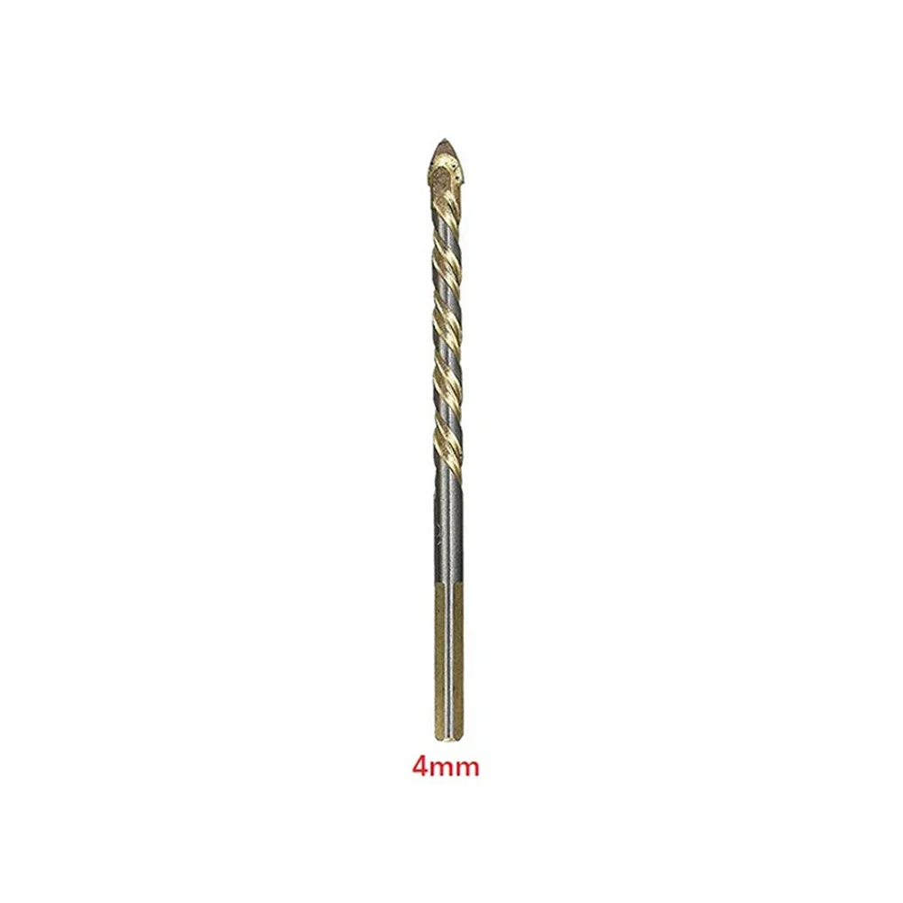 Drill Bit Alloy Triangle Drill Bit with Spiral Shaft for Clean and Precise Holes in Tiles Concrete and Glass 1pc