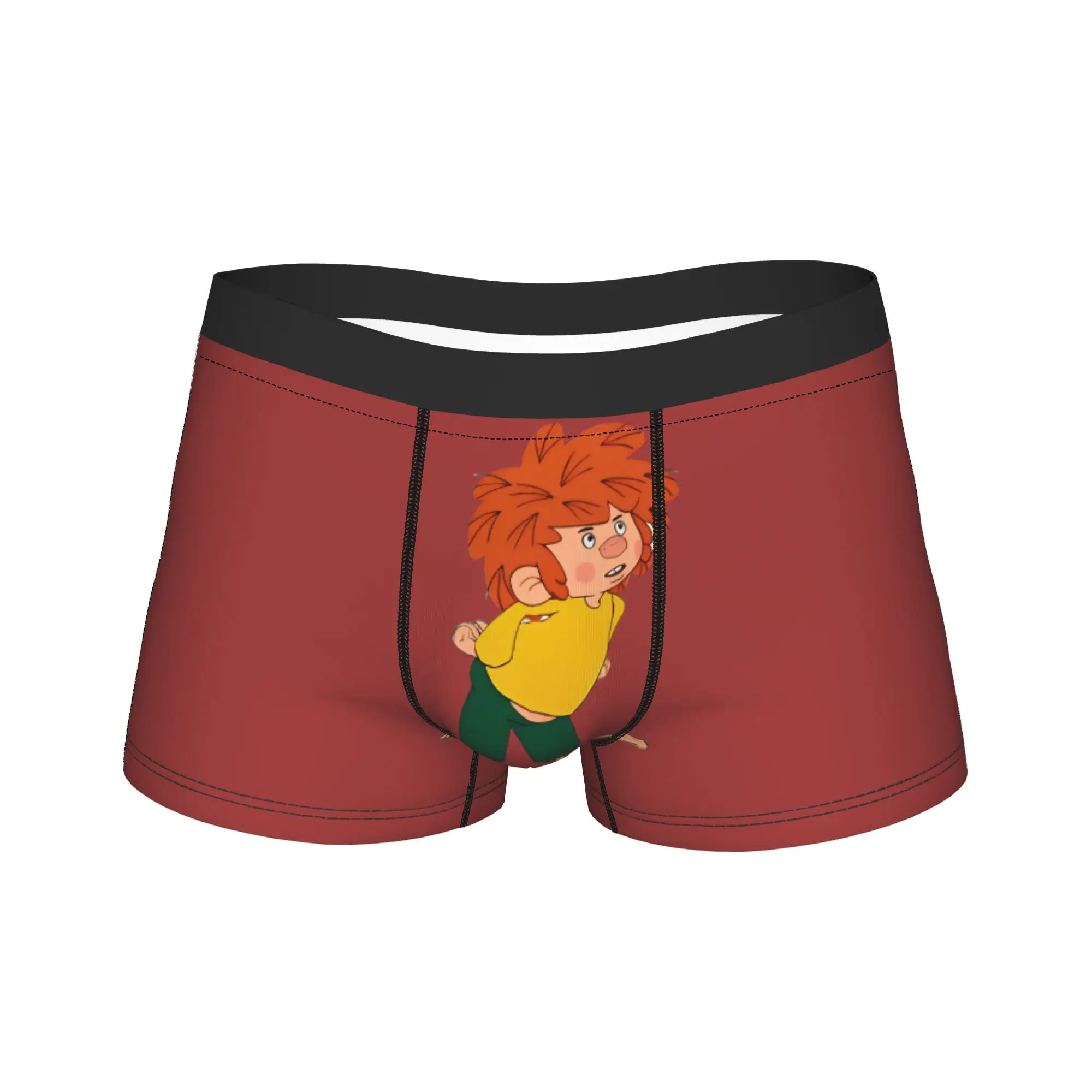 

Мужские трусы-боксеры P-Pumuckls с анатомическим мешочком, сексуальные, мягкие, с принтом, больших размеров