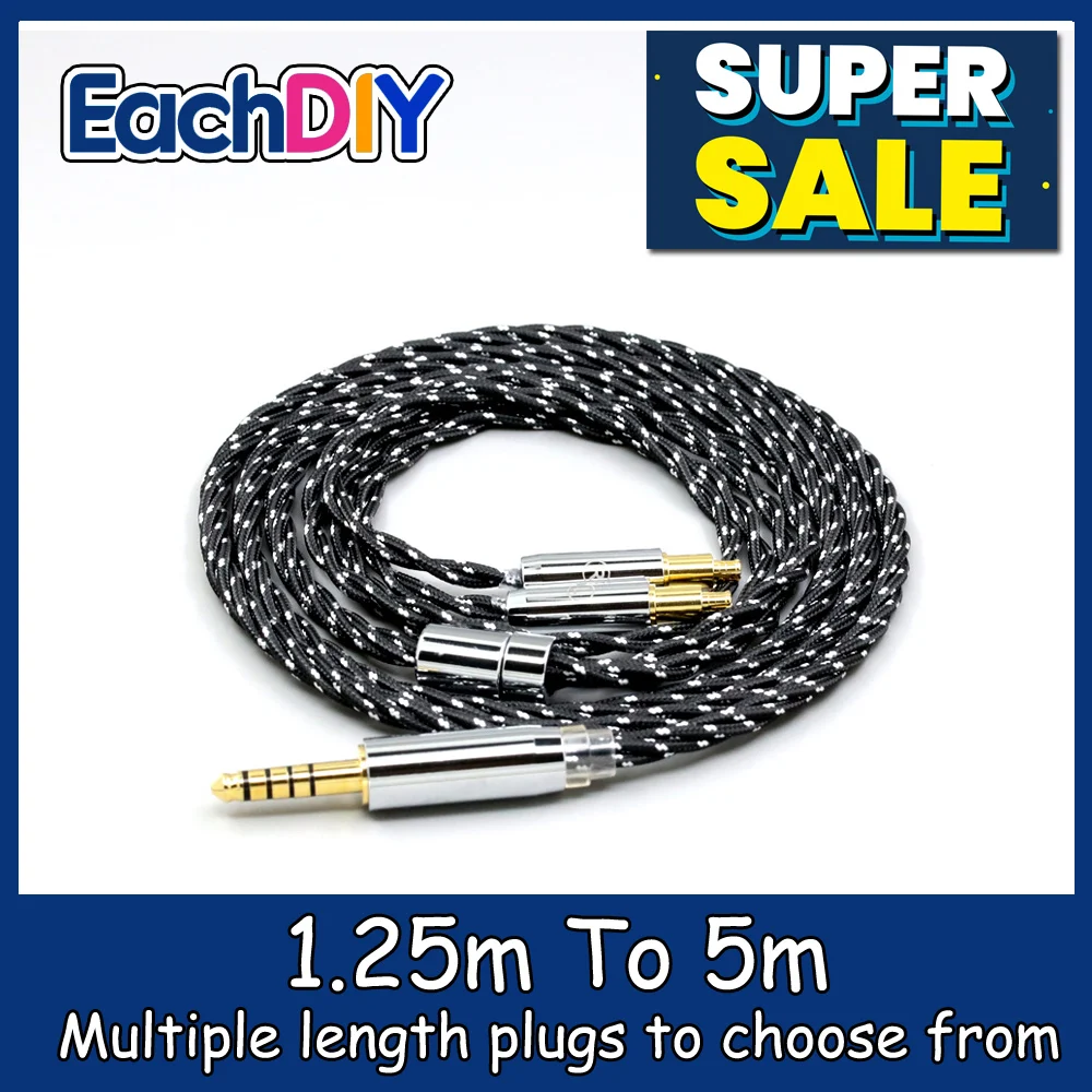 

OCC Mixed OFC Twisting Nylon Earphone Cable For Audio Technica ATH-AP2000Ti ath-sr9 es750 esw950 es770h esw990h wp900 LN008699