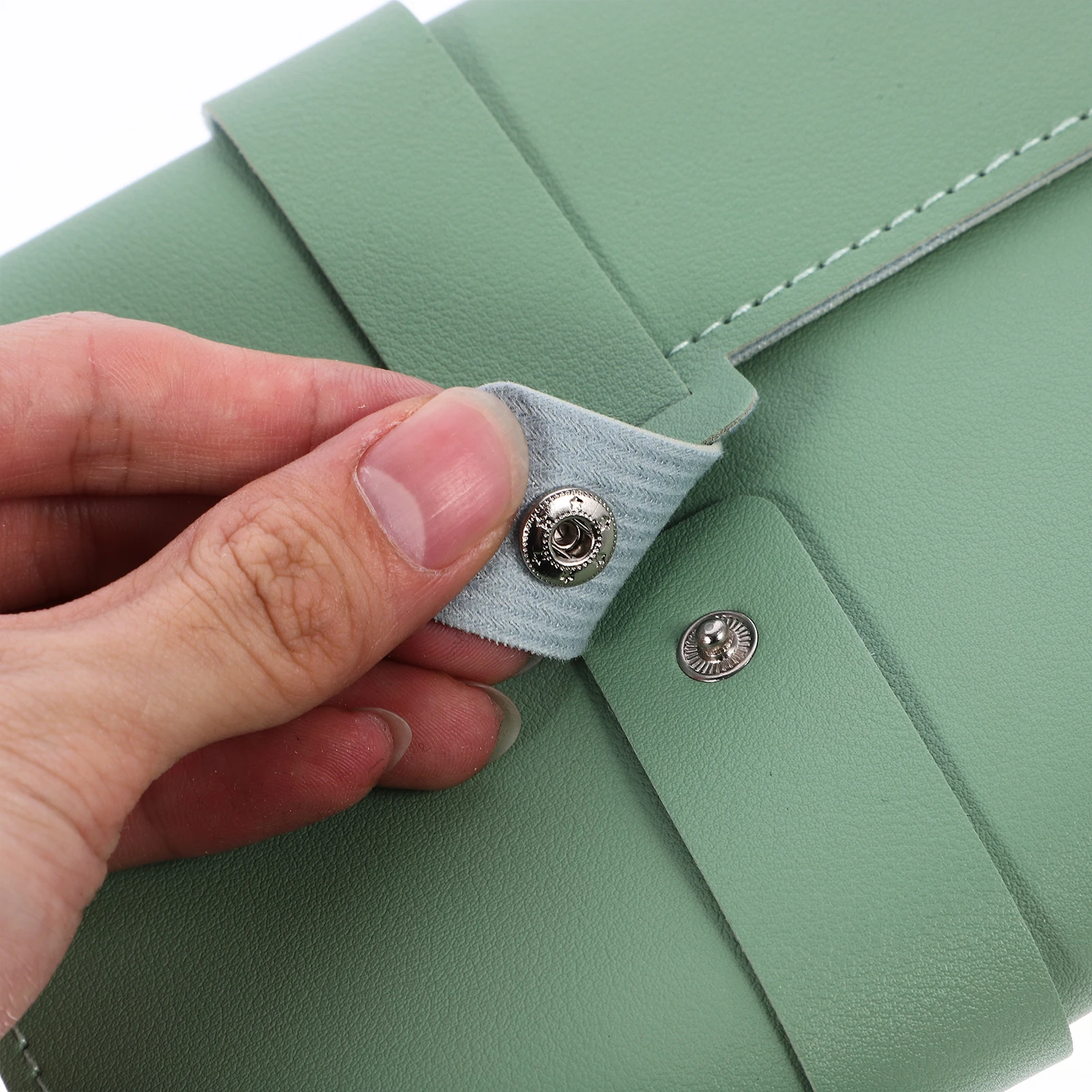 

Travel Jewelry ganizer Bag Blue Pu Portable Foldable Storage Pouch For Earrings Necklace Bracelets Accessories Long