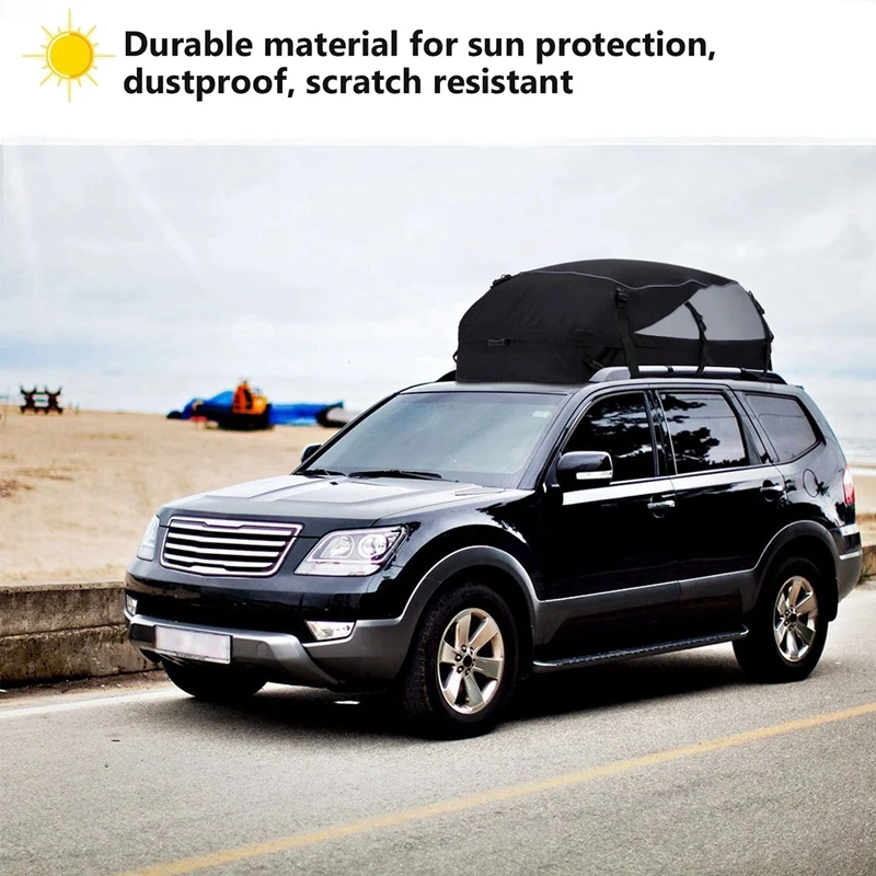 600D Water Car Luggage Bag Proof SUV Foldable Travel Equipment Roof Bag Storage Box Luggage Rack Bag