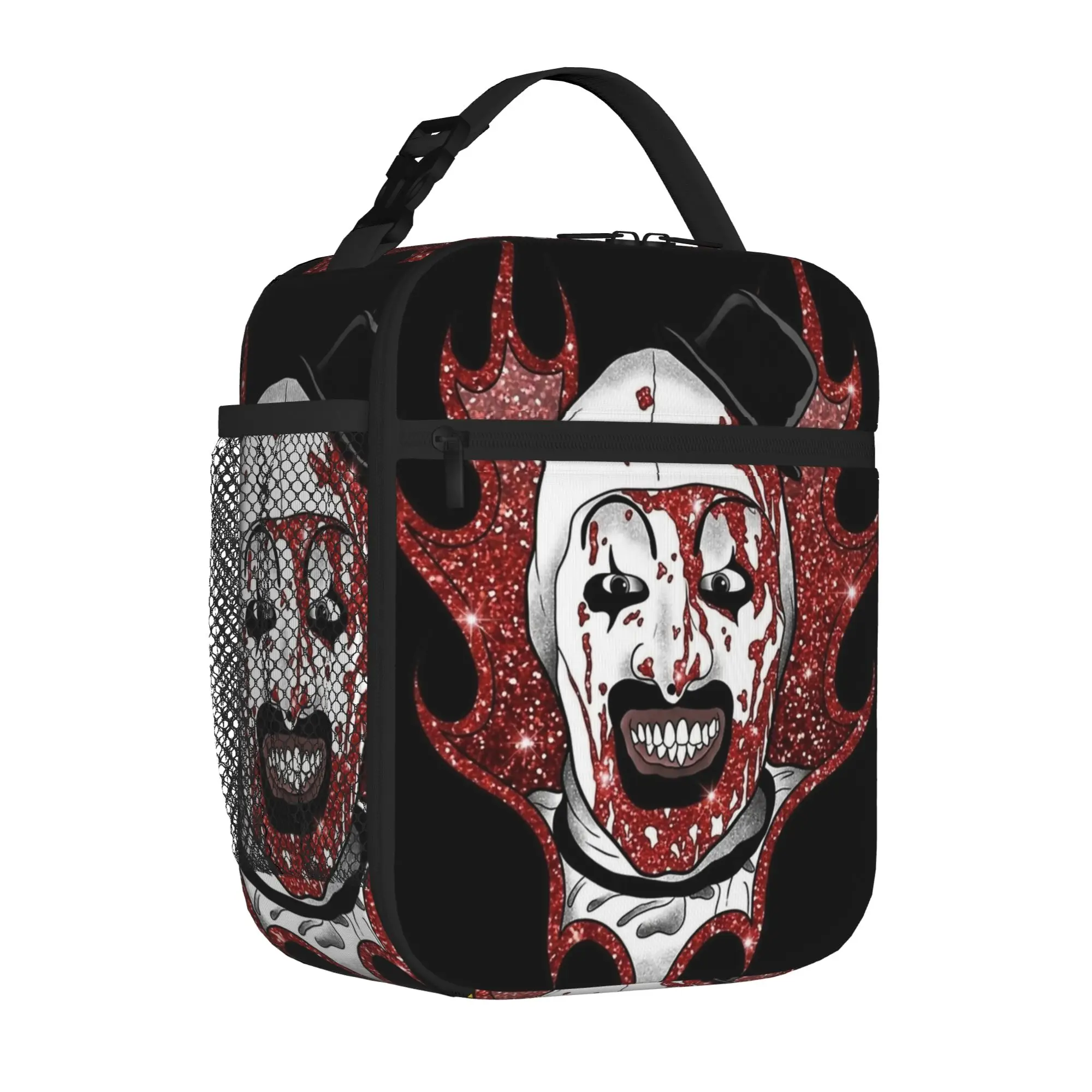 Terrifiers Art The Clown Thermal Insulated Lunch Bag for Office Halloween Portable Food Bag Container Cooler Thermal Lunch Boxes