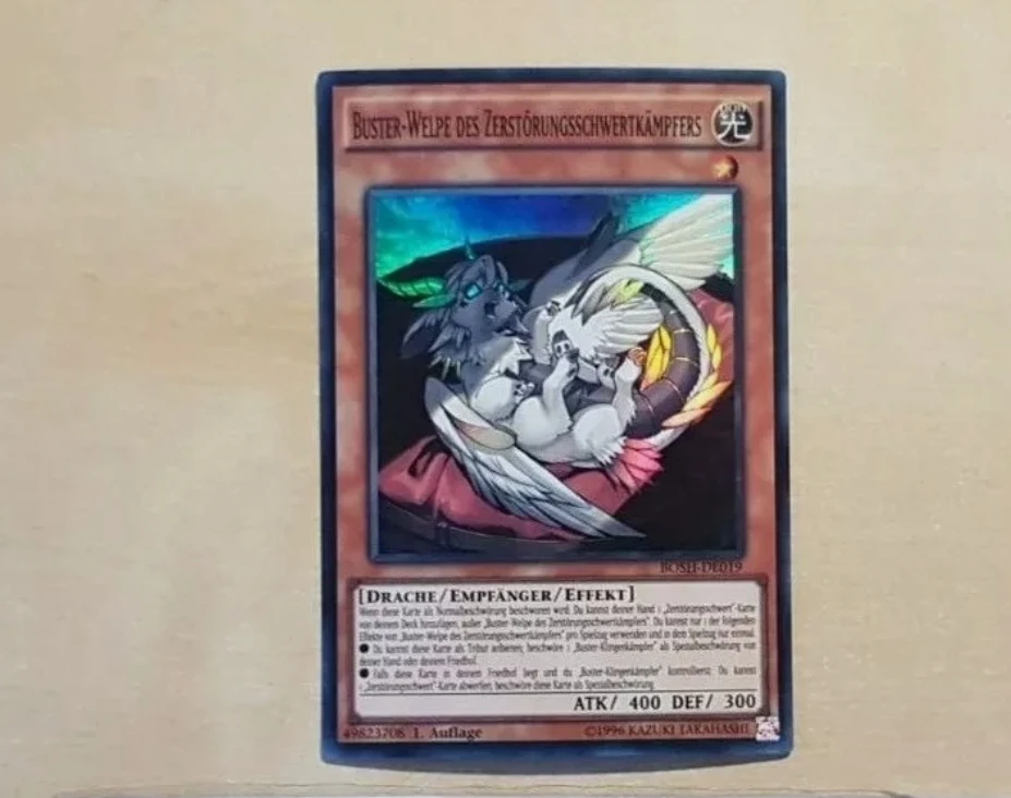 

Yugioh KONAMI Duel Monsters BOSH-EN019 Whelp of the Destruction Swordsman Super Rare 1st Edition English Collection Mint Card