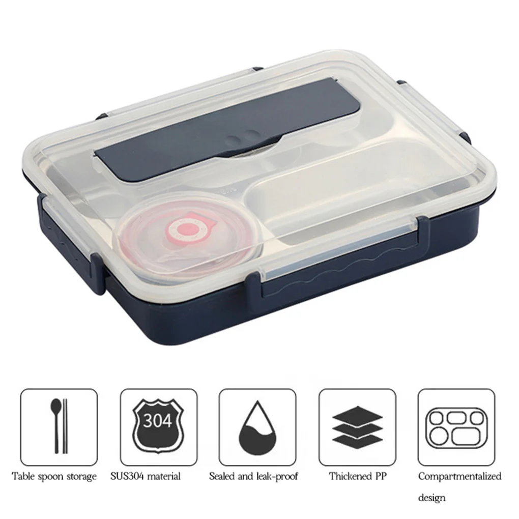 Boîte à déjeuner en acier inoxydable, étui alimentaire anti-fuite, isolation thermique, conteneur de stockage de repas, vert, M