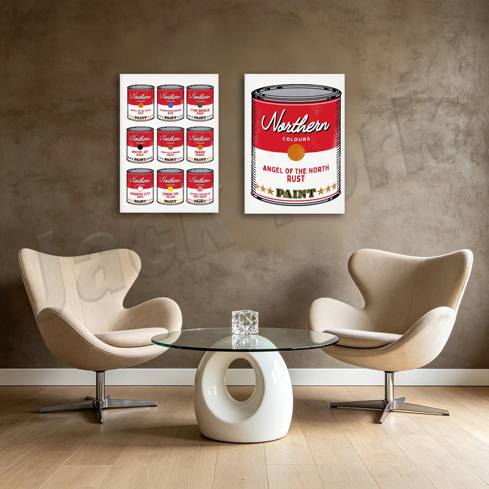 Spanish city Whitley Bay, Newcastle Gateshead, Yorkshire, iconic northern colours, Andy Warhol prints, Andy Warhol travel poster