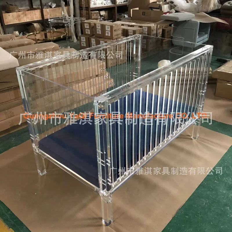 Environmentally friendly acrylic baby newborn BB crystal children's transparent crib