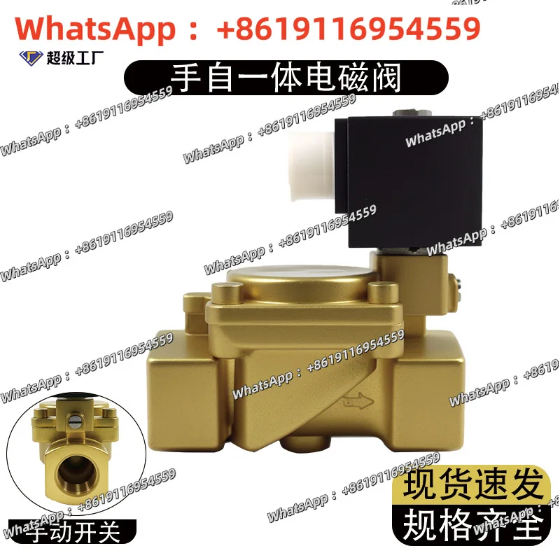 

Two-position two-way water and gas universal solenoid valve pilot thickened diaphragm type manual solenoid valveAC220V