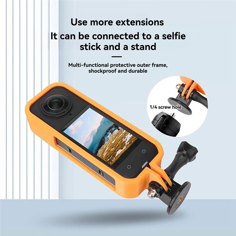 ABFM-For Insta360 X5 Camera Protective Case Anti-Scratch Anti-Fall Expansion Frame Vertical Shooting Bracket Accessories