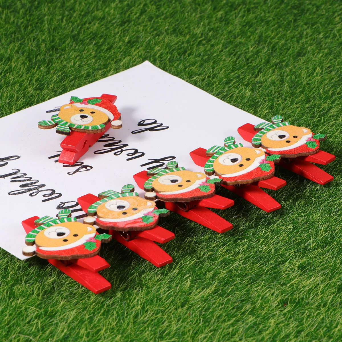 

12Pcs Small Wooden Clips Decorative Natural Mini Clothespins for Photo Paper Message Holder Craft DIY Projects Christmas Tree