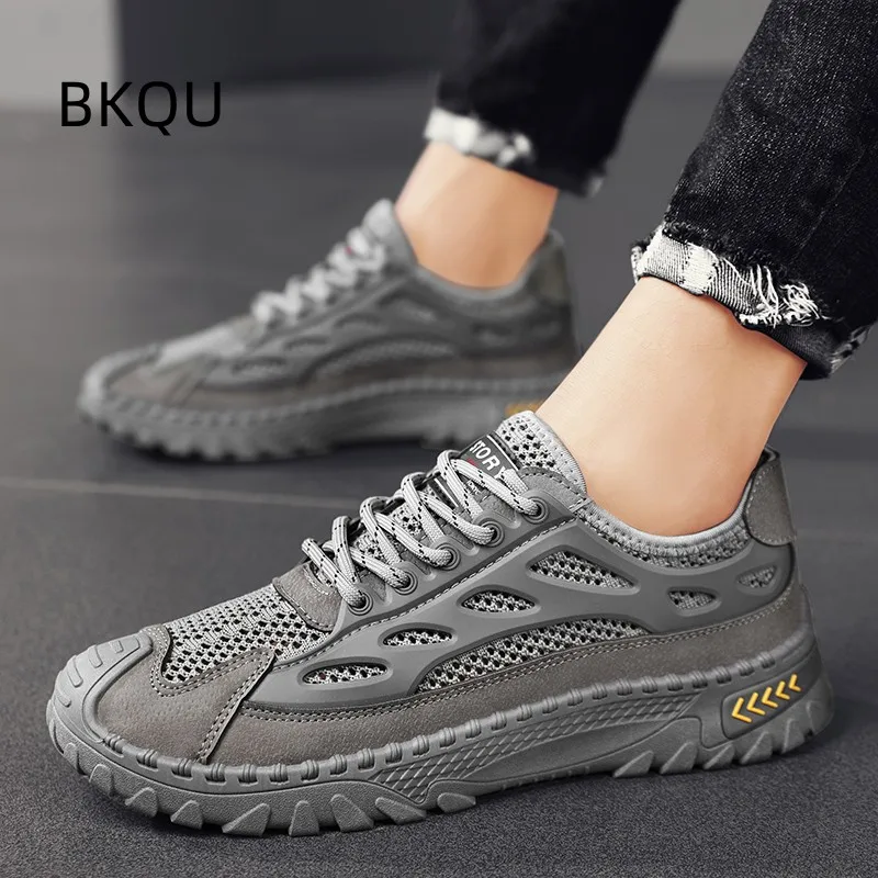 Men's Casual Shoe Round Toe Lightweight Platform Outdoor Comfortable Trendy All-match Breathable Non-slip ShoeSpring Autumn Main